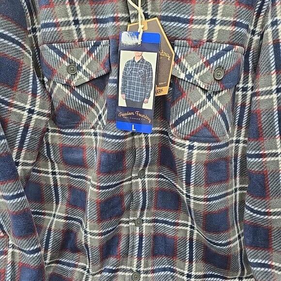 Freedom Foundry Men’s Super Plush Casual Outdoorsy Rugged Sherpa L Flannel NEW - Picture 3 of 13